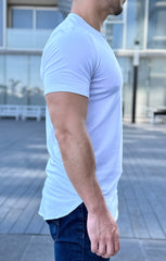 PLAYERA LONG FIT WHITE