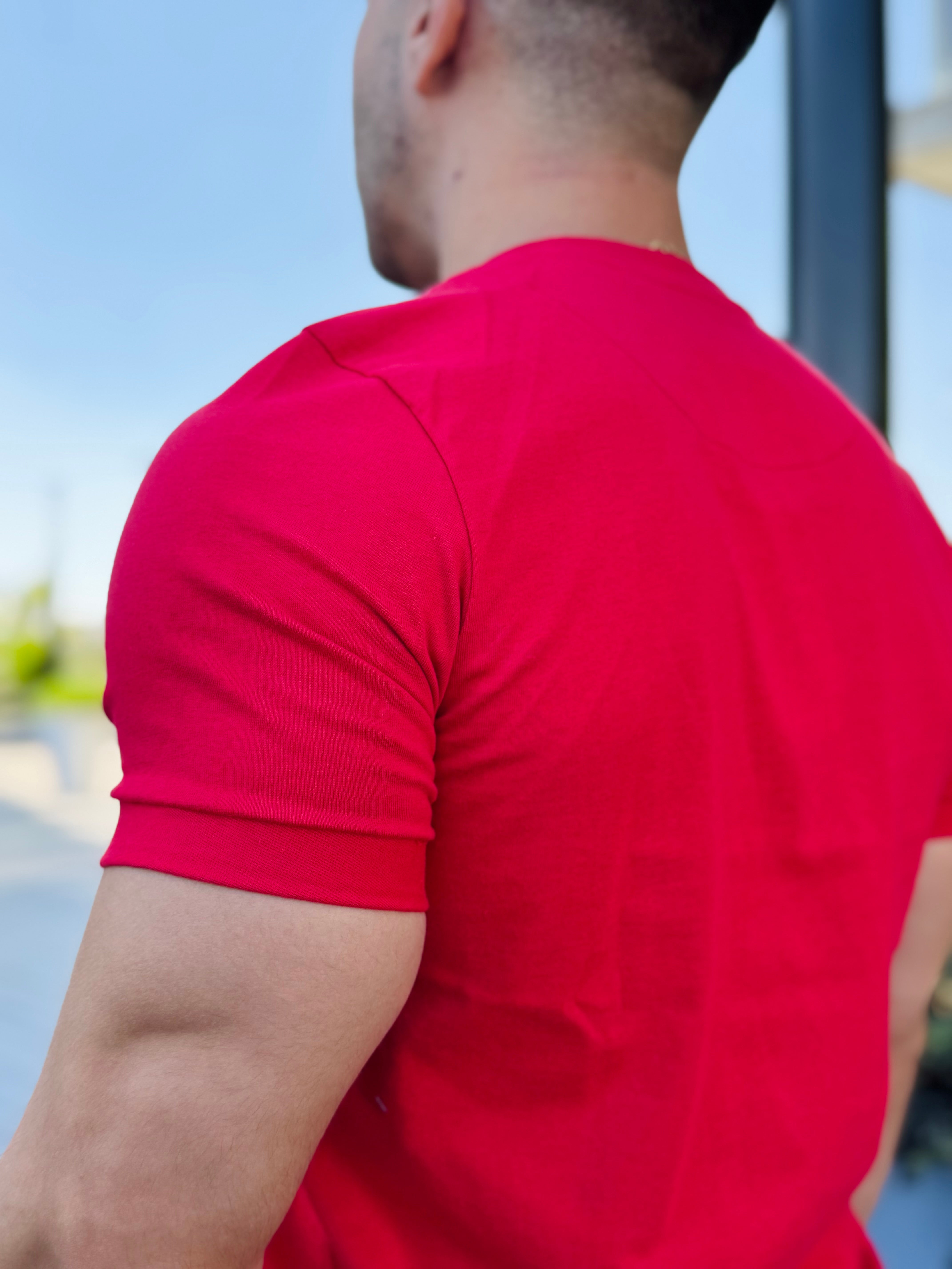 PLAYERA LONG FIT RED