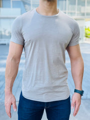 PLAYERA LONG FIT SAND