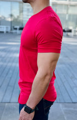 PLAYERA LONG FIT RED