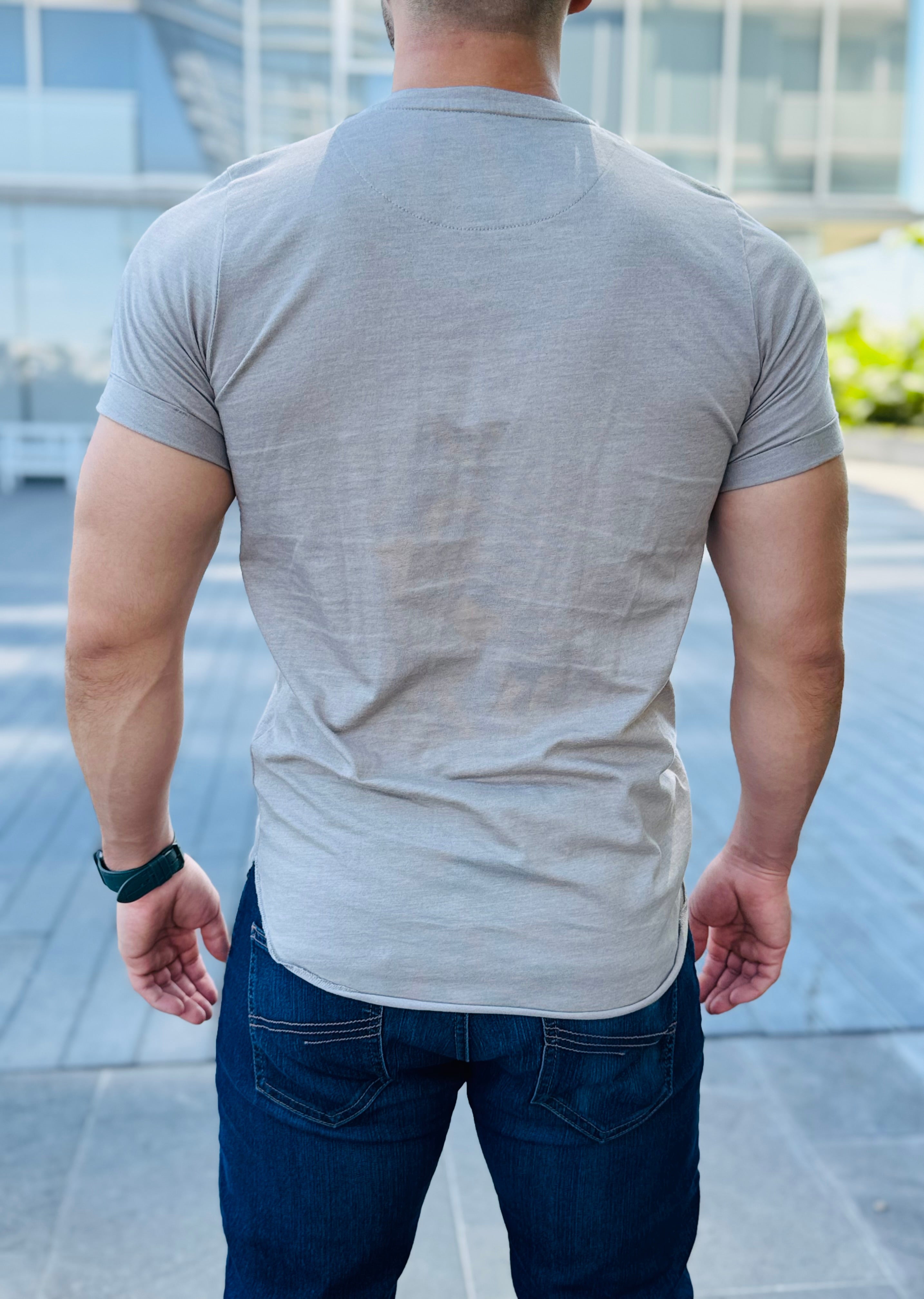 PLAYERA LONG FIT SAND