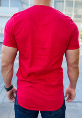 PLAYERA LONG FIT RED