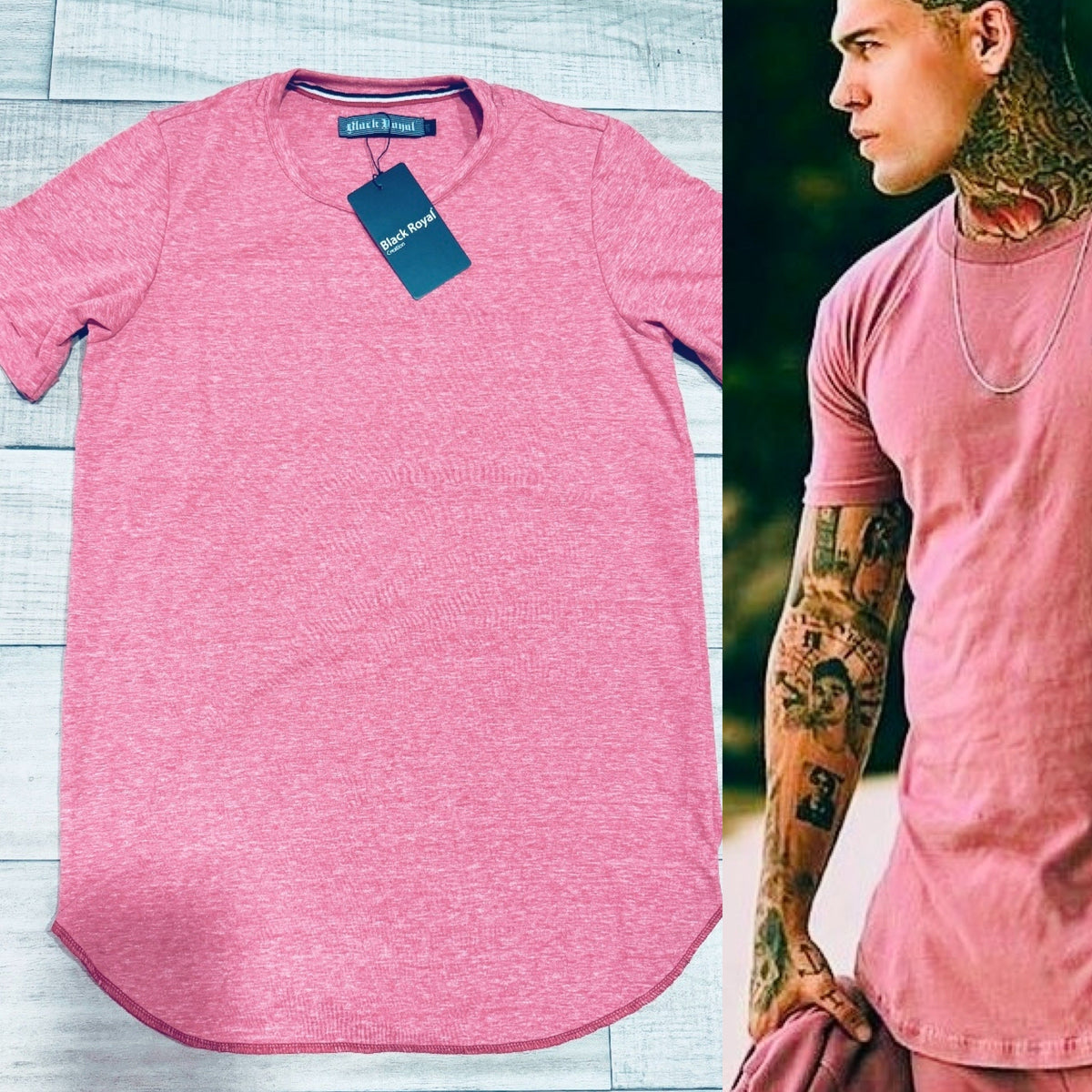 PLAYERA LONG FIT PINK